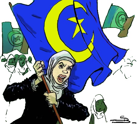 Drapeau de l'Union Islamique Européenne (Eurabia)